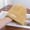 Knitted hat women's autumn and winter big head circumference embroidered wool hat versatile bag head to keep warm and show a small cold hat