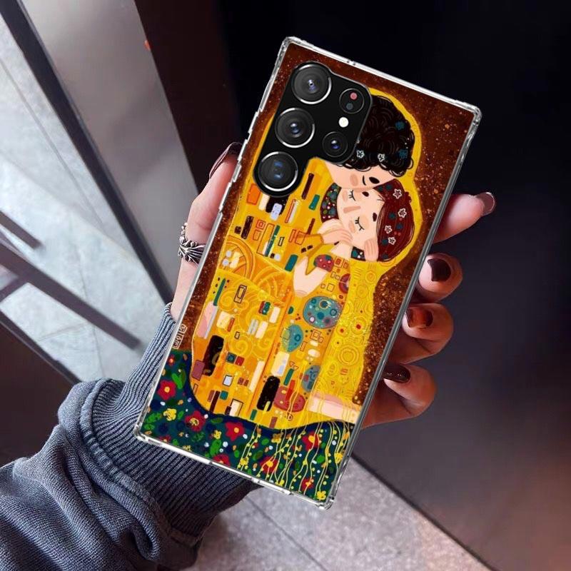 Чехол для телефона 'Поцелуй' Густава Климта Для Samsung Galaxy S23 S24 S25 Edge S26 Ultra S22 + S21 Plus S20 FE Чехол Силиконовый Печать S