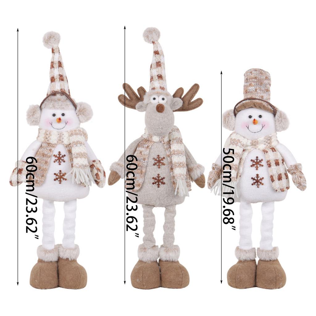 Christmas Gnome Reindeer Ornament Tiered Tray Decor for Xmas Festival Party Kitchen Dining Table Decoration