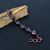 Amethyst Bracelet Handmade Jewelry, Copper Electroformed Bracelet Designer Gemstone Jewelry Adjustable Chain Bracelet Gift For Mom