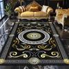 European Luxury Washable Black Large Area Rugs Marble Decoration Home Sofa Living Room Carpet Bedroom Non-slip Plush Floor Mats