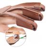Adjustable Archery Three Finger Gloves Recurve Bow Protective Gloves Cowhide Leather Gloves Sleeve Finger Guard For Shooting