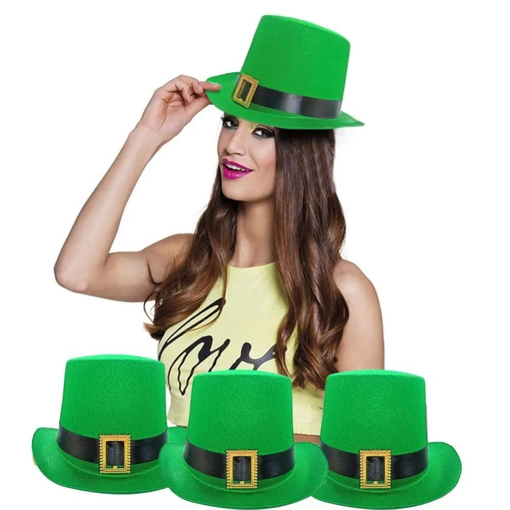 Black Ribbon Leprechaun Hat Unisex St. Patrick's Day Costume St. Patrick's Day Green Hat  Women