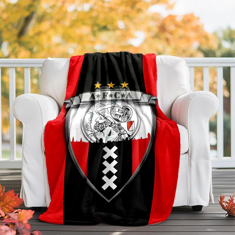 AFC Ajax printed throw blanket—soft,warm;versatile blanket for all seasons—perfect as &air-conditioning throw,nap blanket