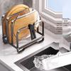 Jia Du Carbon Steel Countertop Kitchen Organizer for Cutting Boards, Pot Lids, and Knives