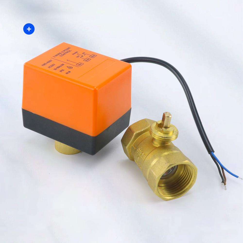 1/2" 3/4" 1" Латунный 2-ходовой моторизованный шаровой кран DN15/DN20/DN25 Трехпроводной двухпозиционный Электрический соленоидный клапан 220 В переменного тока 12 В постоянного тока