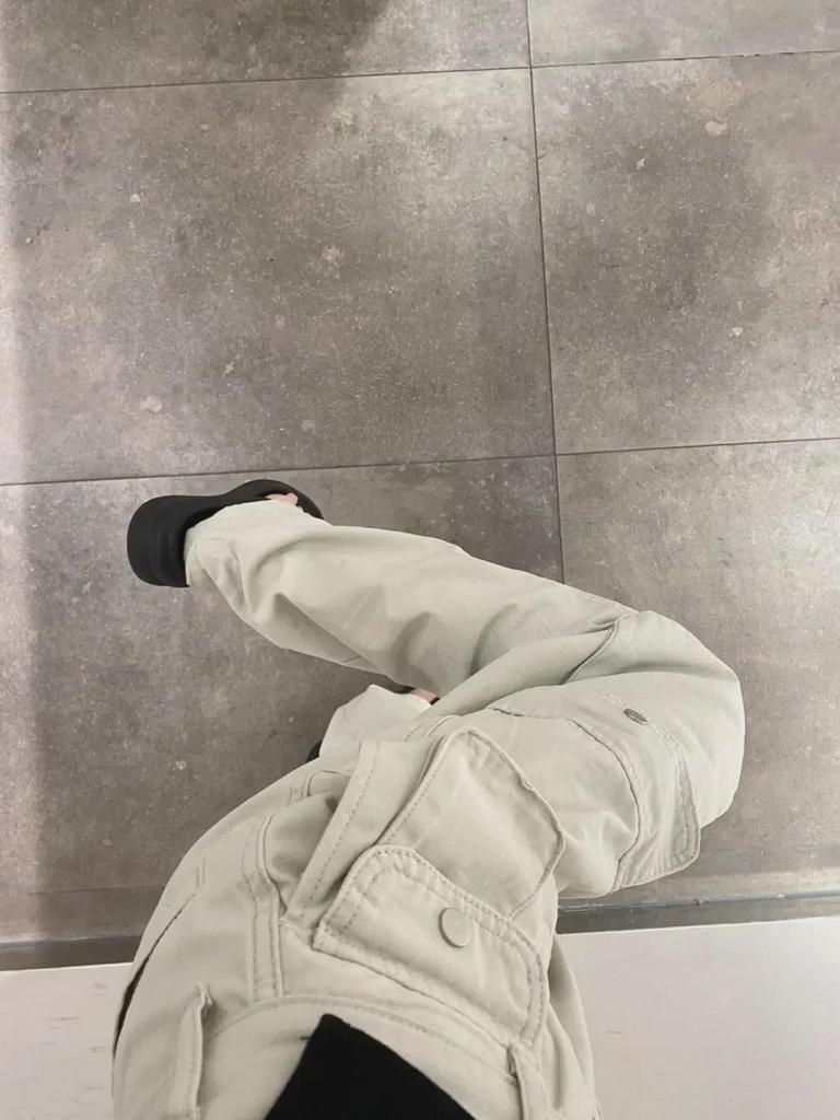 Женские джинсы большого размера с высокой талией и широкими штанинами в стиле ретро с множеством карманов - Осенняя коллекция