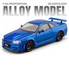 1:24 RX7 GTR-R34 Игрушечные Машинки Сплав Литье под Давлением Миниатюрные Модели Подвеска Четырех Колес Открывающиеся Двери Транспортные Средства Модные Украшения