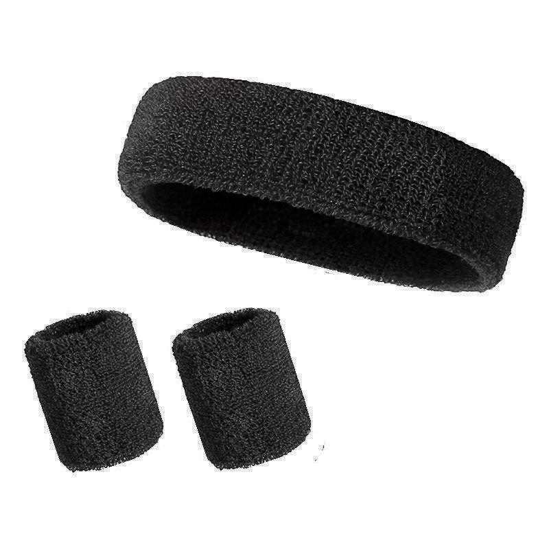 Sports Headband and Wrist Strap 3-piece Set, Sports Football Sweat Absorber, Girl's Headband and Wrist Sweatband