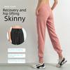 Women's Quick-Dry Pleated Sports Pants - Summer Running, Fitness, Casual Straight-Leg Design with Drawstring.