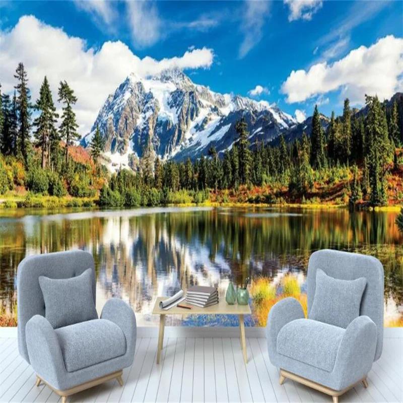 Natural Forest Landscape Wallpaper Bedroom Sofa Background Wall Mural Living Room Decoration 3d Wallpaper