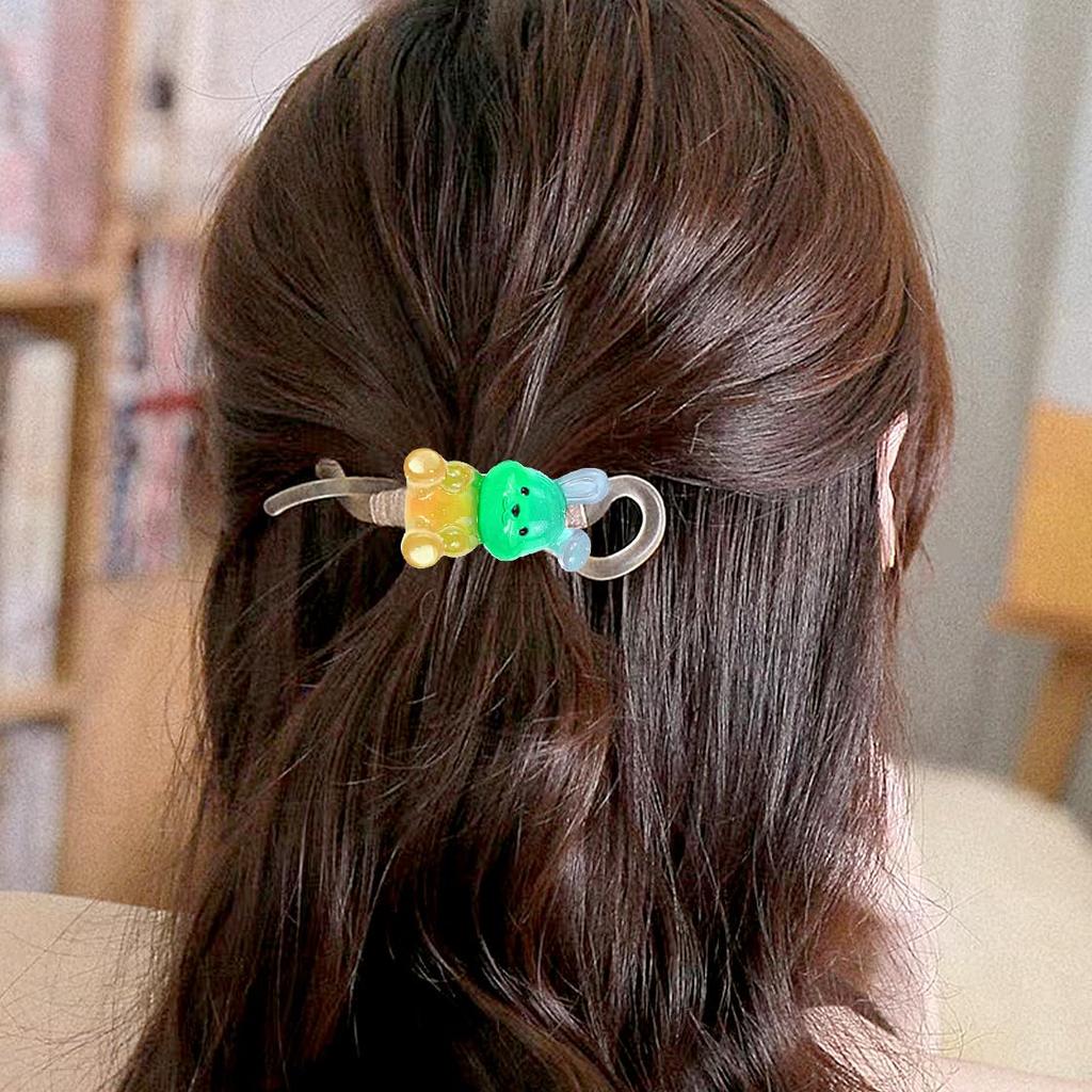 Silicone Mold Bear Rabbit Keychain Bag Accessory Key Holder Bag Charm Handmade Cute DIY Handmade Resin Epoxy Resin (Bear + Rabbit)