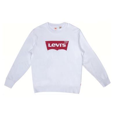 Свитшот мужской Levis с буквенным логотипом, свободного кроя, с длинным рукавом, белый 19492-0029