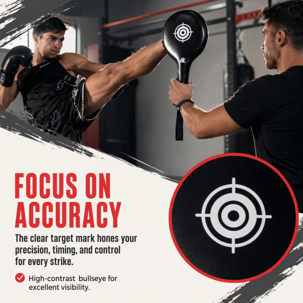 PU Striking Target Pad Black Paddle Handheld Striking Pad Black PU Boxing Target Boxing Practice