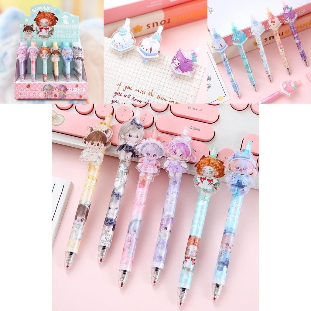 High-quality Summer Sanrio Sticker Push Pen Cartoon Patsy Dog Ugly Fish 0.5mm Black Student Signature Pen
