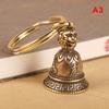 1PCS Brass Chinese Zodiac Animals Heads Bell Keychain Pendants Jewelry Vintage
