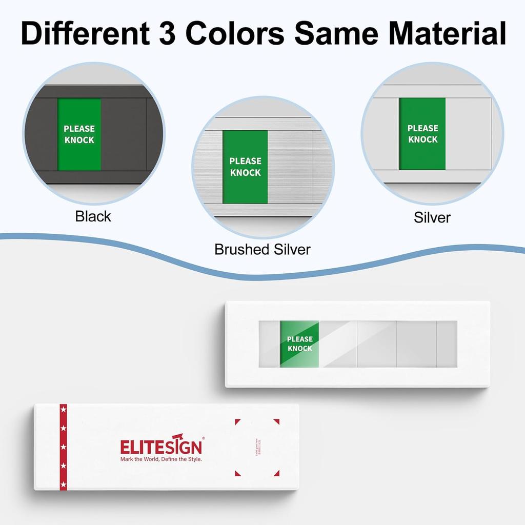 Office Door Sign With Adjustable Stand, 6 Options Privacy Slider Do Not Disturb, Please Knock, In A Meeting, Out Of Office, Working Remotely, Back