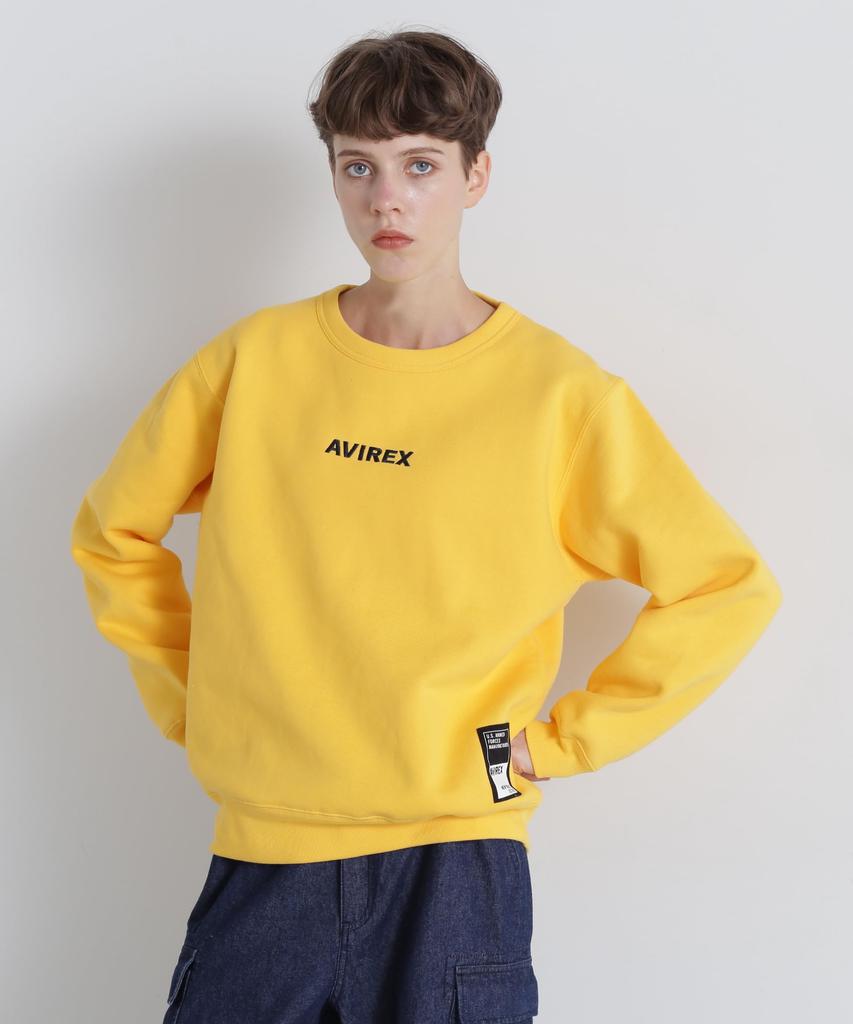 AVIREX A-STAR LOGO CREW SWEAT (WEB&DEPOT Exclusive) men's 2XL 060 yellow 783-4932006