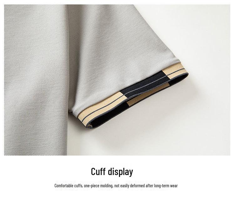 Мужская летняя футболка-поло с коротким рукавом - Дышащая футболка в стиле колор-блок, деловая повседневная, с отложным воротником