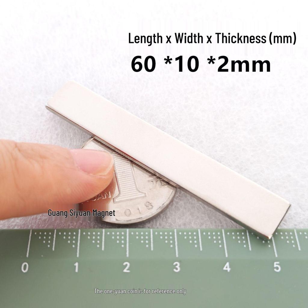 Сверхсильный неодимовый железо-борный магнит N52, Прямоугольный 25x30x100 мм, Постоянный магнитный стальной лист.