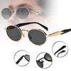 Steampunk Sunglasses Retro Women's Oval Sunglasses Fashion Men Punk Style Classic Retro Small Metal Brand Glasses UV400