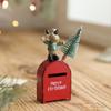 Cartoon Red Mailbox Hanging Ornament Elk Snowman Christmas Mailbox Decoration  Home Xmas Decor
