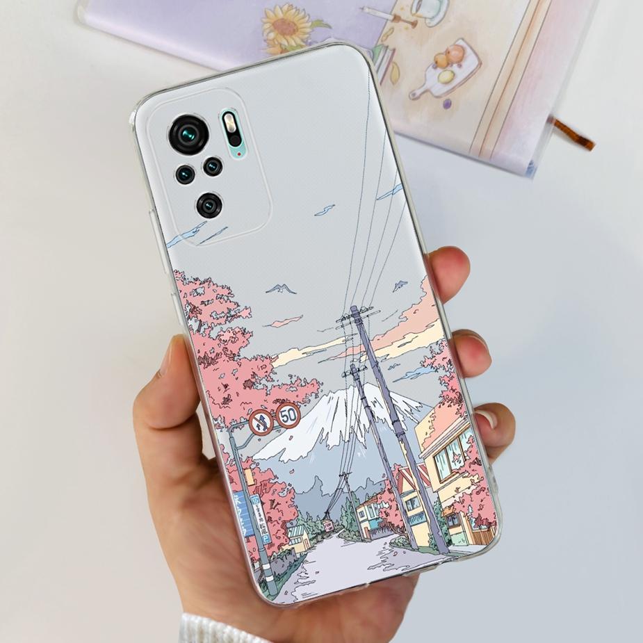Для Xiaomi Redmi Note 10 4G Чехол Redmi Note 10S Роскошный Расписной Чехол-Крышка Для Xiaomi Redmi Note 10 Pro Max Note10 S Мягкие Fundas