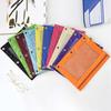 3 Holes Pencil Case Zipper Transparent Loose-Leaf Binder Oxford Cloth School Stationery File Storage Bag Office Supplies