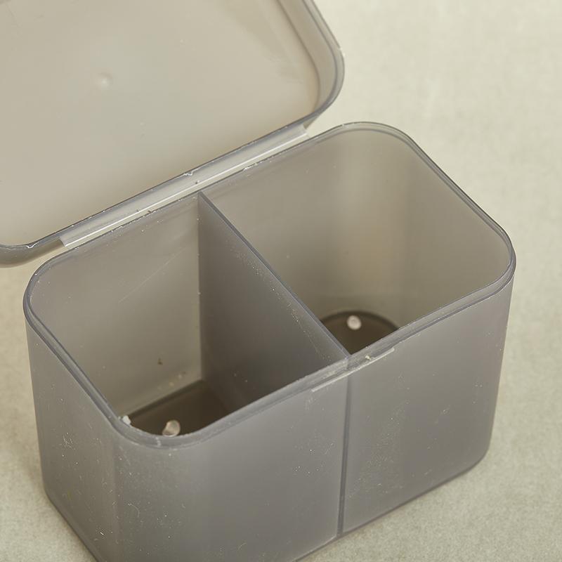 Ватные диски Салфетки для ногтей Кисти для макияжа Органайзер Коробка для хранения с двумя отделениями