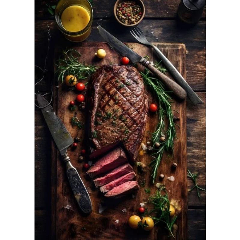 Сочный Гамбургер Десерт Еда Принт Еды Холст Картина Настенная Картина для Кухонной Комнаты Современный Ресторан Бар Домашний Декор Постер