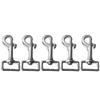 5PCS 27mm Square Tail Snap Hooks 360 Degree Rotating Hook 316 Stainless Steel Spring Shackles for Belt Dog Leash