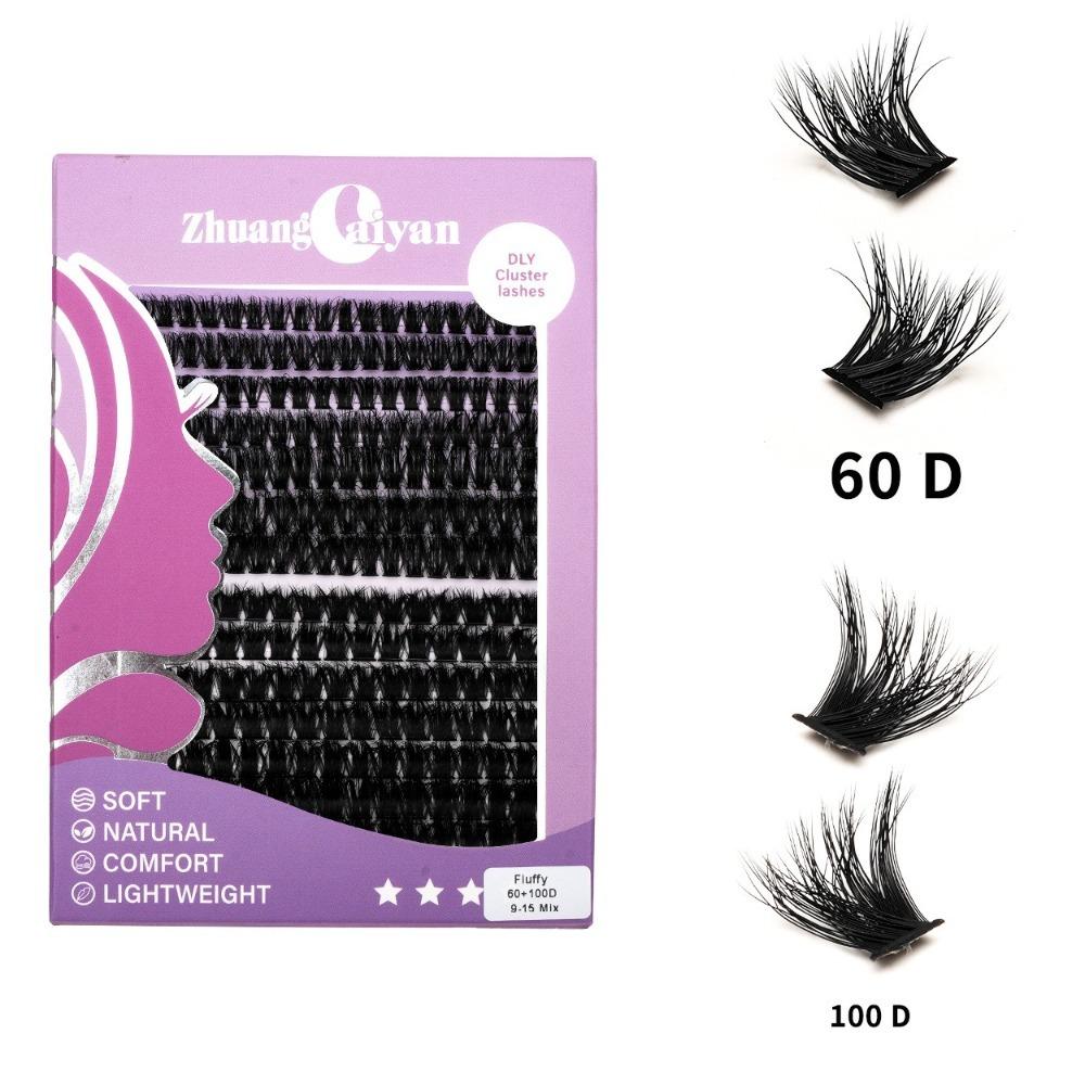 30P/60P/80P/100P Fluffy False Eyelashes Segmented Eyelashes Bundles  Grafting Lashes