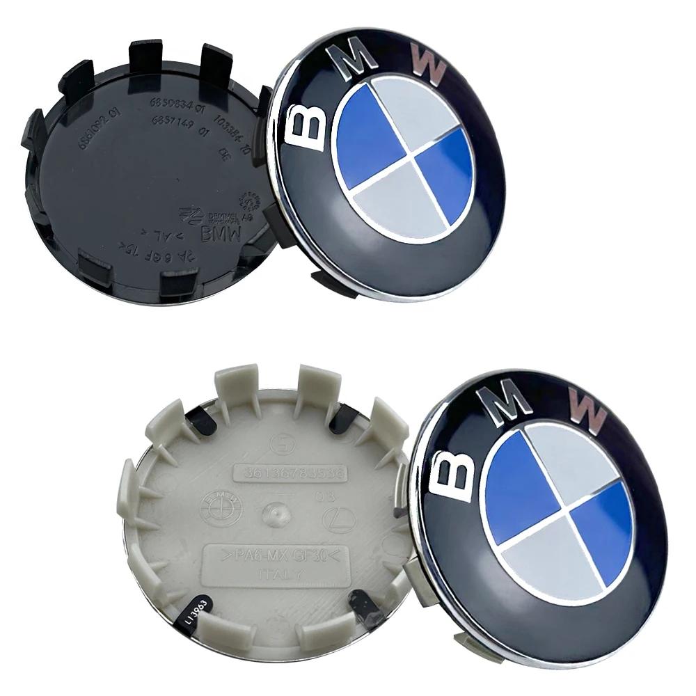 BEKV7 4pcs 56MM 68MM Car Wheel Hub Center Cap Badge For BMW X1 3 X5 E70 E71 M3 F30 F20 F10 F11 G30 E36 E46 E53 E90 E91 E60 E61 E93