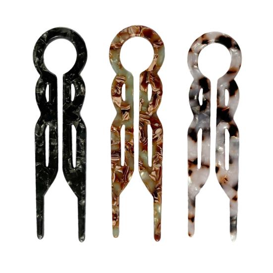 3 шт. ацетатная U-образная заколка для волос, легкая, нескользящая, длинная, густая, для волос, французская заколка для волос, аксессуары для волос для женщин и девочек