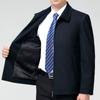 Men's Wool Jacket Autumn and Winter Middle-aged and Elderly Casual Lapel Non-iron Dad Plaid Loose Wool Jacket Jacket