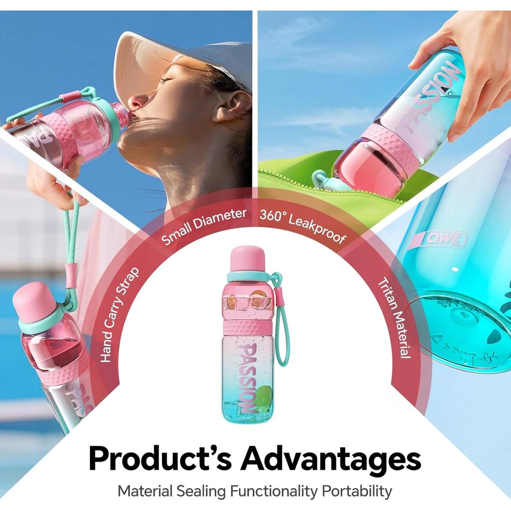 Пластиковая бутылка для воды с ручкой для езды на велосипеде, легкая, термостойкая и многоразовая, подходит как для использования на открытом воздухе, так и в спортзале.