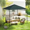 3 x 3 m Gazebo Canopy Replacement Cover, Garden Gazebo Roof Replacement, TOP COVER ONLY, Charcoal Green