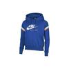 Логотип American Vintage Print Color Block Sleeve Hoodie Women Hoodies Blue CU5924-480