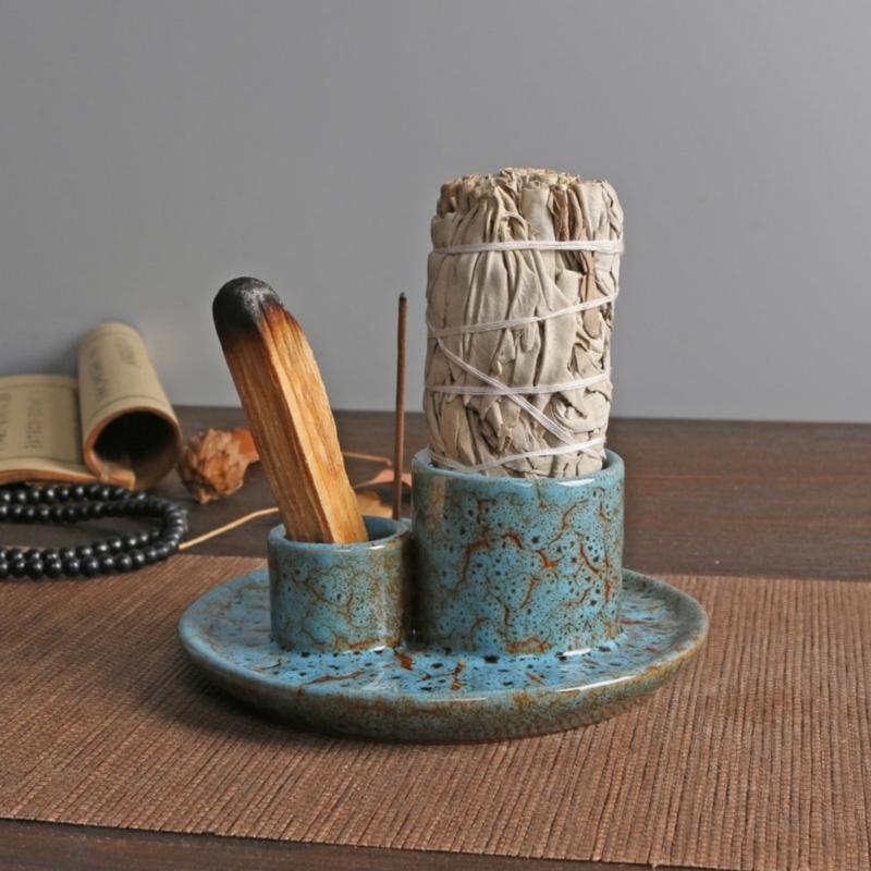 Керамический поднос с многофункциональным набором аксессуаров для благовоний HX6C