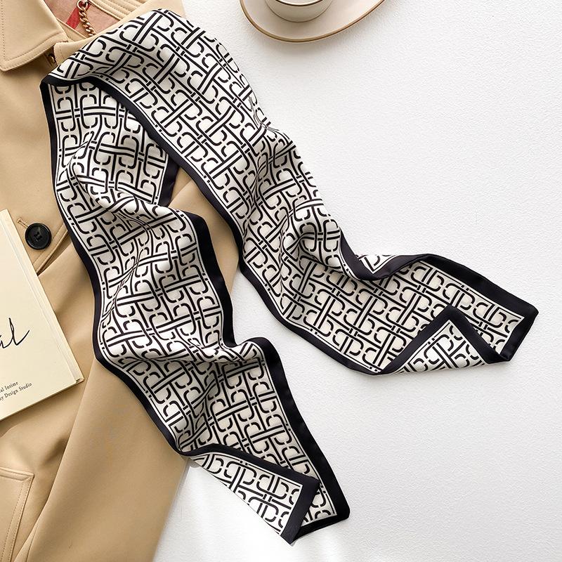 Узкий шейный платок, длинные волосы, ленты, шарфы, женские модные повязки на голову, шейные шарфы 13x110 см