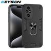 KEYSION Противоударный защитный чехол для HONOR 200 Pro 5G Силиконовый + ПК-чехол для камеры с защитным кольцом Подставка для телефона Huawei Honor 200 5G