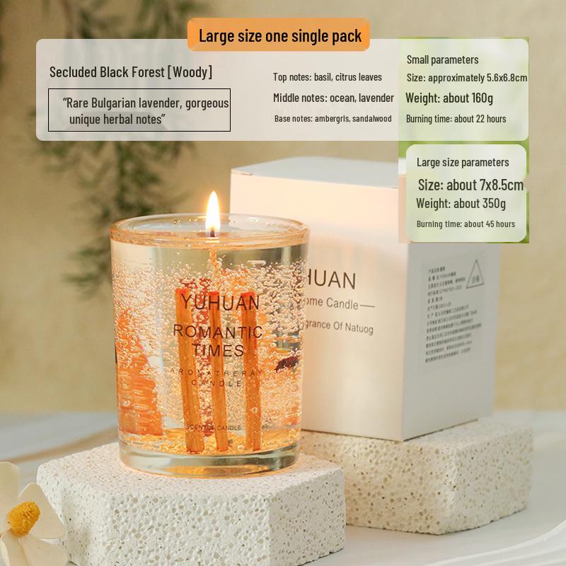 Свеча из соевого воска с ароматом, с настоящим цветком и золотой фольгой - Ароматерапевтическое эфирное масло в стекле с цветочным ароматом.