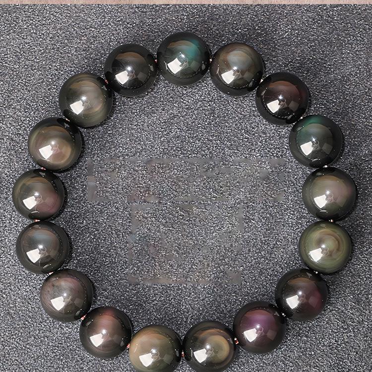Gold Sheen Obsidian Beaded Bracelet for Men and Women