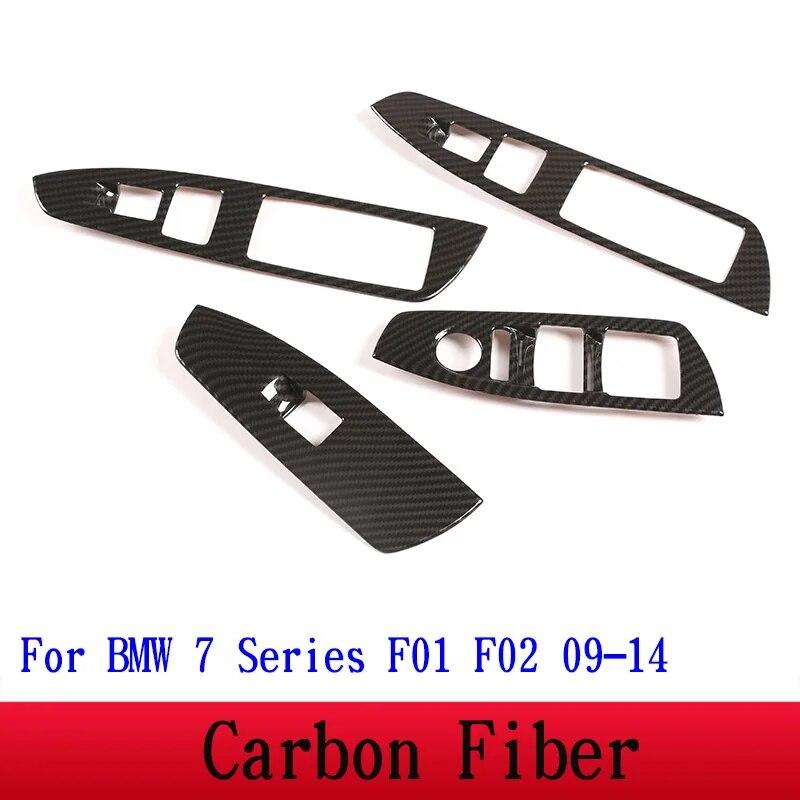 Для BMW 7 серии F01 F02 G11 G12 ABS серебро/углеродное волокно автомобильный переключатель подъема окна кнопка рамка крышка отделка наклейки автомобильные аксессуары