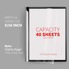 Binditek 6 Pack Clear Front Report Covers with Swing Clip, Plastic File Folder with Black Back Covers, 40 Sheet Capacity, 8.9 x 11.9 Inches, for