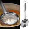 Сетчатый фильтр из нержавеющей стали с длинной ручкой, мелкая сетка, пена для жира, масляный фильтр, ложка, металлическое сито, дуршлаг, скиммер, кухонные принадлежности
