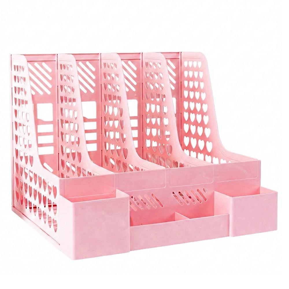 Removable Desktop File Storage Box Book Stand File Column Dormitory Desk Book Clip Bookshelf Compartments Student Book Stand