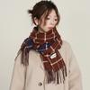 Scarf Women's Autumn and Winter Scarf Student Japanese Thick Trendy Ins Korean Version Versatile Double Sided Line Cute Girl Scarf