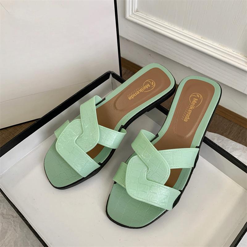 Женские летние сандалии на плоской подошве в стиле феи - пляжная обувь в римском стиле с мягким носком