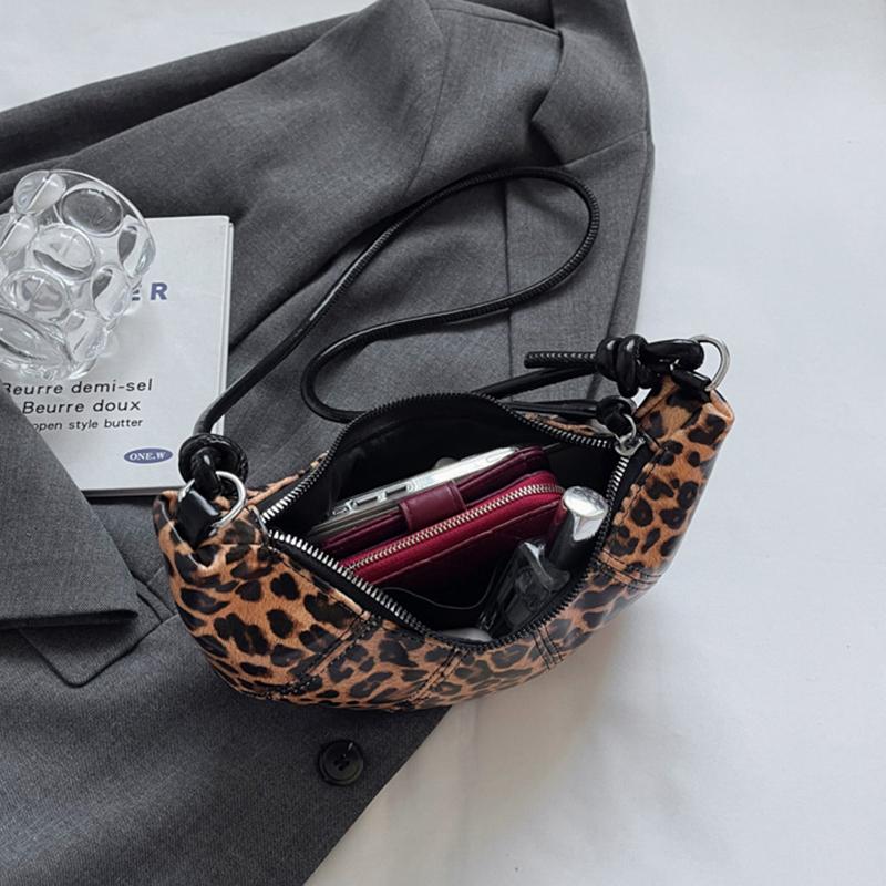 Маленькие сумки через плечо из искусственной кожи с леопардовым принтом для женщин, трендовые женские модные сумки через плечо